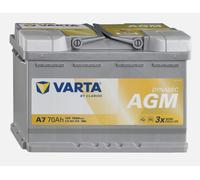 BATTERIA 70Ah 760A 12V. SILVER DYNAMIC AGM START&STOP + DX A7 278x175x190 VARTA