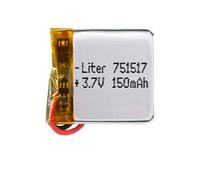 Batteria 751517 LiPo 3.7V 150mAh 0.555Wh 1S 5C Liter Energy Battery per l'elettronica Ricaricabile Telefono Portatile Smartwatch Orologio GPS - Non adatto per Radiocomando (3.7V|150mAh|751517)