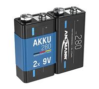 Batteria 9 V Block 280 mAh Confezione da 2 Nero