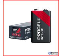 Batteria 9v Pila Procell Intense Duracell 10Pz Transistor MN1604 Alcaline 6lr61