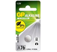 GP LR 44 - Pila a bottone alcalina, 110 mAh, A76