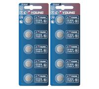 Batteria a bottone al litio CR1616, 3 V, 45 mAh, confezione da 10 (5 pz/scheda), durevole e senza perdite, ideale per dispositivi elettronici, schede madri per computer, telecomandi