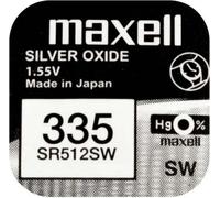10 x Maxell 335 Pile Batterie Scatola Mercury Free Silver Oxide SR512SW 1.55V