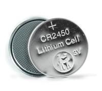 Batteria a bottone CR2450 da 3 V, 2 pezzi, ideale per dispositivi elettronici, orologi, giocattoli e telecomandi.