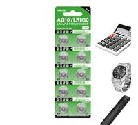 Batteria a bottone di ricambio, LR1130 1,5 V, batteria anti-creeping watch, 10 x dispositivo elettronico per orologi da 68 mAh