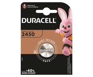 Batteria a Bottone Litio CR2450 Duracell - 3V, 1 Unità