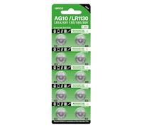 Batteria a cella da 1,5 V - Batteria del pulsante di sostituzione | Batteria del pulsante anti-creazione di LR1130, cella di orologio portatile 10x, set di batterie LR1130 anti-creazione
