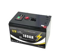 Batteria A Ciclo Profondo Al Litio LiFePO4 Da 12 V 200 Ah, Compatibile For Applicazioni Off-grid, Solare, Ecoscandaglio, Illuminazione, Ruote Motrici Integrate(12v 180Ah-charger)