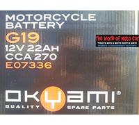 BATTERIA A GEL OKYAMI G19 CCA270 12V 22Ah PER BMW K 1200 LT DAL 1999 IN POI