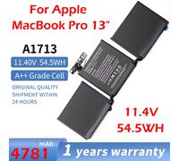 Batteria A1713 per Apple MacBook Pro 13 "13 pollici A1708 2016 2017 EMC 2978 3164 020-00946 MLL42LL Batterie 11.4V 54.5WH 4781mAh