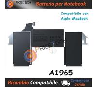 Batteria A1965 per Apple MacBook Air 13'' dal 2018 al 2020 49.9 Wh