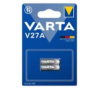 Varta 4227112402 Pila Alcalina V27 A, 12 V, colore: argento V27A MN27 / LR27 / A27, 12 V, Confezione 2 pezzi