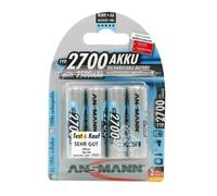 Batteria AA ANSMANN NiMH 2.700mAh Mignon da 4 pezzi, blister NEW