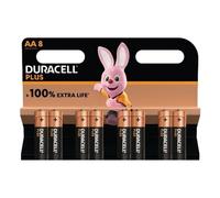 Batteria AA Duracell Plus DPBLR6B8 Alcalina 1,5V Pack 8 Pezzi Alto Rendimento