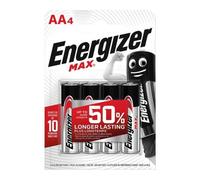 Batteria AA Energizer MAX confezione da 4 alcalina lunga durata