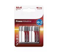 Batteria AA/LR6 alcalina, confezione da 6 pezzi, per dispositivi ad alto consumo