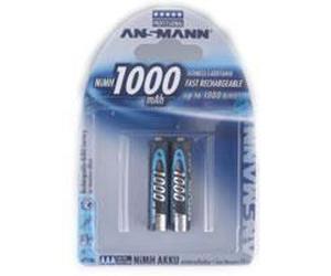 Batteria AAA ANSMANN NiMH 1.000mAh serie 4 Micro, min.950mAh, HR03, 1,2V, maxE NEW