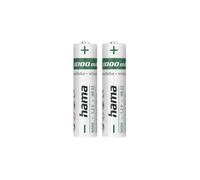 Hama Batterie ricaricabili AAA 00223524 NiMH 1000 mAh ricarica rapida 2 pezzi bianco