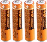Batteria AAA NiMH 700 mAh 1,2 V per Panasonic, 4 batterie ricaricabili AAA NiMH per telefoni cordless HHR-4DPA