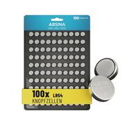 BATTERIA ABSINA AG10 pila a bottone alcalina, AG1/LR60, 44-75 mAh, 1,5 V, , PER orologi