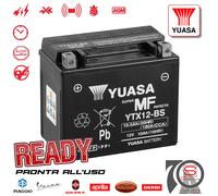 Batteria Accumulatore Moto Scooter Originale YUASA YTX12-BS E01138