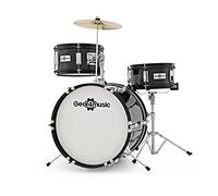Batteria Acoustic Junior 3 pezzi per bambini da 5 a 10 anni con Rullante Cimbalo Bass Tom Gear4music