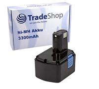 Batteria ad alte prestazioni Ni-MH per Hitachi DS14DVF3 DS14DFL DS14DFLG DS14DFLPC DV14DMR DV14DV DV14DVA DV14DVKS DV14DL DV14D V14DVL / 14,4V 3300mAh