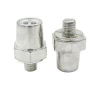 Batteria - adattatore post, batteria dopo attacchi | morsetti negativi positivi per batterie terminali laterali | porta di ricarica in lega per automobili, confezione da 2