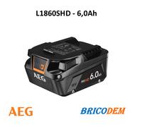 AEG - Batteria 18V/6Ah L1860SHD, Modello: AS18 AS18