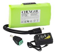 Batteria agli ioni di litio da 12 V, 8 Ah, alimentazione mobile, grande capacità, con testa DC e indicatore di alimentazione, per luce LED, progetto fai da te, batteria mobile per esterni