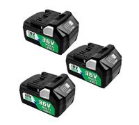 Batteria agli ioni di litio da 18 V, 36 V, 6800 mAh, compatibile con utensili elettrici Hitachi/HiKOKI BSL1830 BSL1850 BSL1860 BCL1815 EBM1830 BSL1840 330139 DS18DBL (3 pezzi)