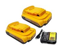 Batteria Agli Ioni Di Litio Da 20 V E 3000 MAh For Utensili Elettrici, Compatibile Con Dewei DCB206/205/200(2PCS 3.0Ah 1 Charger)