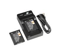 Batteria agli ioni di litio da 3,7 V 1400 mAh FNP-45 LI-40B LI-42B DSTE (2 pezzi) + caricatore micro USB compatibile con fotocamere Kodak KLIC-7006 LB-012, Olympus D-630 IR-300 FE-150 Stylus 700 TG