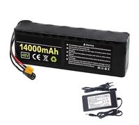 Batteria agli ioni di litio da 48 V 14 Ah EBike con caricatore da 54,6 V 2 A 13S3P batteria per scooter elettrica BMS integrata per 250 W 300 W 350 W 500 W (XT60 plug)