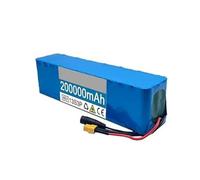 Batteria agli ioni di litio da 48 V 200 AH con caricabatterie, protezione BMS integrata, pacchetto di ioni di litio impermeabile 13S3P, adatto per motori bici elettrica da 200 W ~ 800 W (XT30)