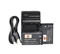 Batteria agli ioni di litio DSTE NP-90 (confezione da 2) e caricatore micro USB compatibile per fotocamera digitale Casio Exilim EX-H10 EX-H15 EX-H20G EX-FH100 EX-FH100BK