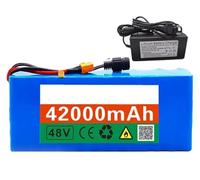 Batteria agli ioni di litio for bici elettrica da 48 V e 42 Ah, adatta for protezione BMS integrata, con caricabatterie da 54,6 V for motori for bici elettriche da 200 W a 1000 W.(XT60)