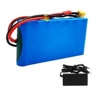 Batteria agli ioni di litio in PVC resistente all'acqua, pacco batteria al litio portatile da 24 V, 3 Ah, batterie rimovibili da 24 volt con caricabatterie per kit motore da 0-150 W A,XT60+JST