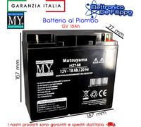 BATTERIA AL PIOMBO 12V 18AH RICARICABILE PER MOTORI A TRAZIONE COME 38641705