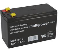 AGM PIOMBO ACCUMULATORE 12V 7,2Ah Compatibile FM1270 12V 7Ah 20HR MP 4,8mm