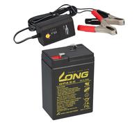 Batteria AGM Piombo 6V 4,5Ah Compatibile Per UPS Piombo Gel + Caricabatterie