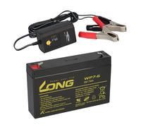 Batteria AGM Piombo 6V 7Ah Compatibile Per UPS Piombo Gel 7,2Ah + Caricabatterie