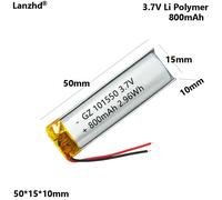 Batteria ai polimeri di litio da 3,7 V 101550 800 mAh Per celle del registratore vocale del dispositivo di bellezza con penna di ditta intelligente