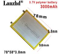Batteria ai polimeri di litio da 3,8 V 385878 3000mAh Per la sorgente di ricarica rapida della batteria dell'attrezzatura di monitoraggio dell'energia mobile del computer tablet