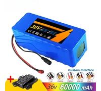 Batteria al Litio 10S4P 100Ah, 36V Grande Capacità, per Biciclette e Scooter Elettrici, con BMS, Connettore XT60 e Caricabatterie