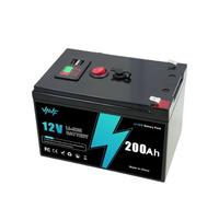 Batteria al litio 12v 200AH LiFePO4 con Smart BMS-Ideal | For energia solare, camper, accumulo di energia domestica marina e off-grid(12v 200Ah-charger)