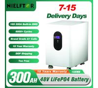 Batteria al litio 15Kwh Lifepo4 48V 300Ah incorporata in 16S 200A BMS 51.2V 100Ah 120Ah 200Ah per accumulo di energia domestica RV Solar PL Stock 51.2V 200Ah Battery