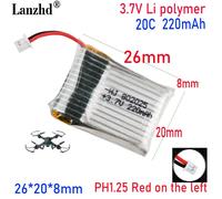 Batteria al litio 20C 3.7V Per TK106 Mini quadricottero tascabile 220mAh modello di aereo PH1.25 batteria al litio foto aerea 802025