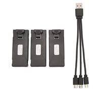 Batteria al Litio 3,7 V 2600 mAh con Protezione da Sovraccarico e Cortocircuito per Aerei RC E88 E88Pro LSE525, Ricarica Portatile 3 in 1 per Hobbyisti, Attività all'Aperto, Utilizzo Domestico