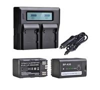 Batteria Al Litio 3400mAh, Compatibile Con Canon, For BP-A30 BP-A60 BP-A90 EOS C70 C200 C200B C220B C300 Mark II C300 Mar(2Battery 1ChargerUS)